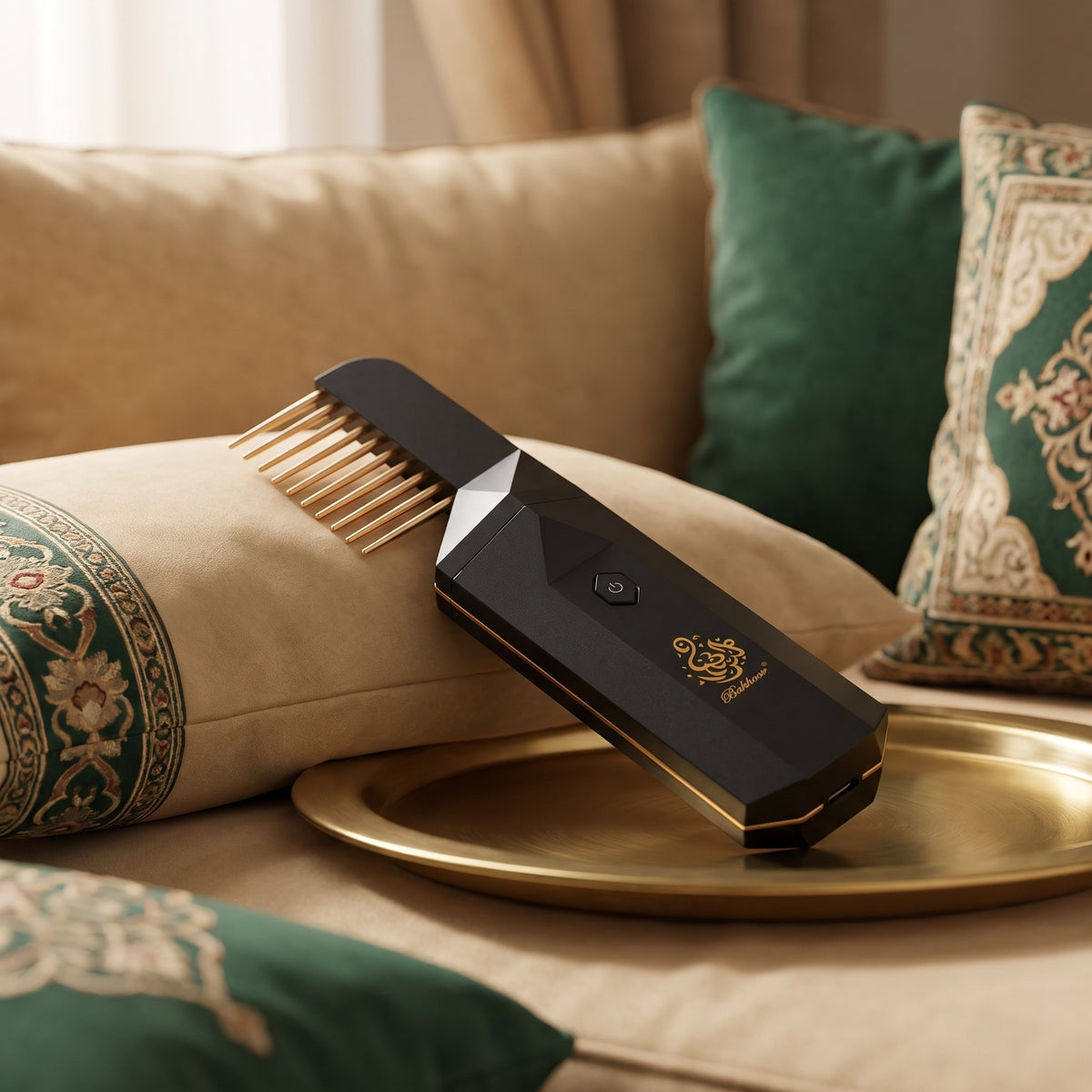 Electric Bakhoor Hair Comb · مشط البخور الإلكتروني