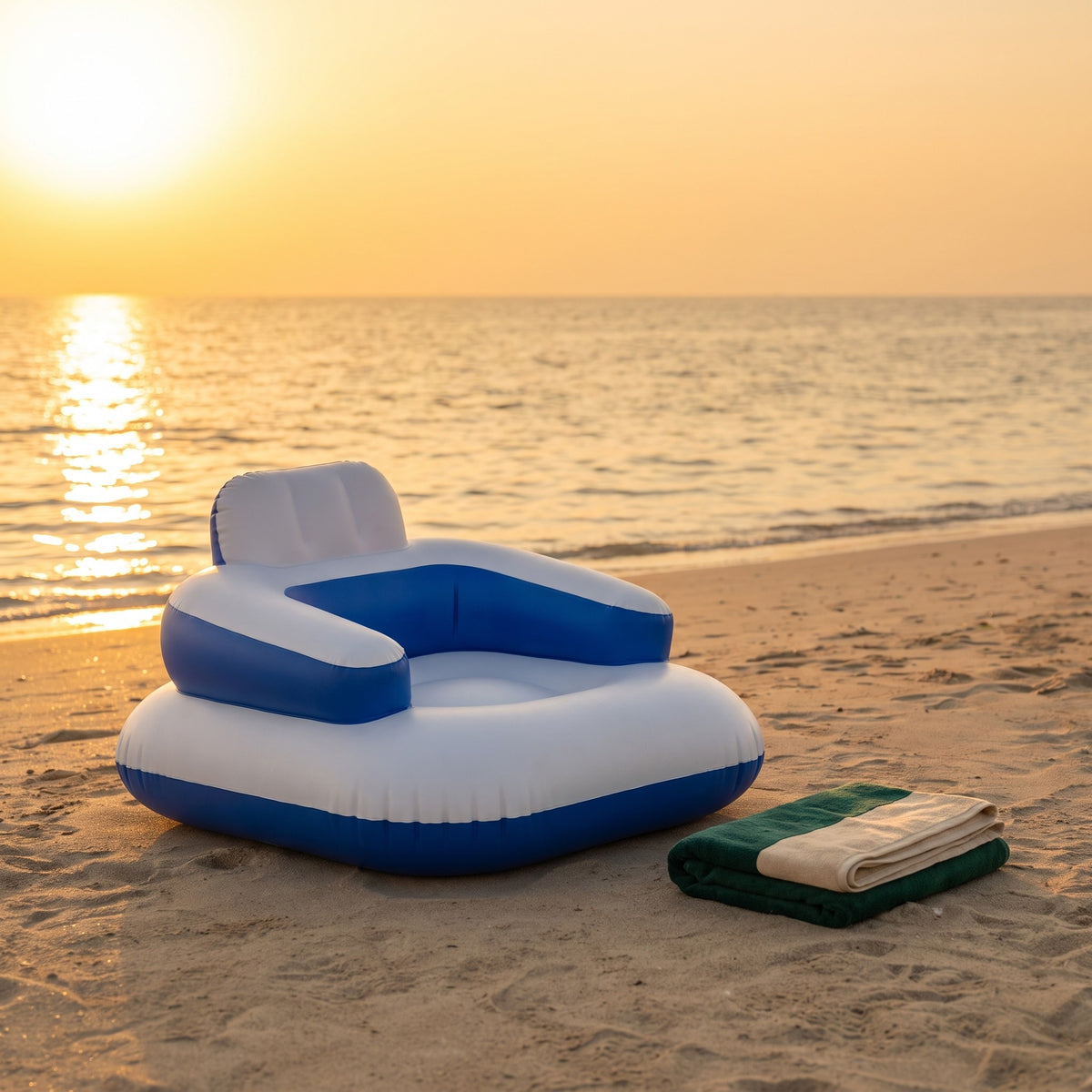 Desert Kit: Outdoor Shower + Air Sofa · طقم البر: دوش محمول وأريكة هوائية