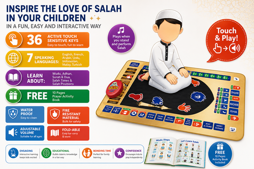 Interactive kids prayer mat